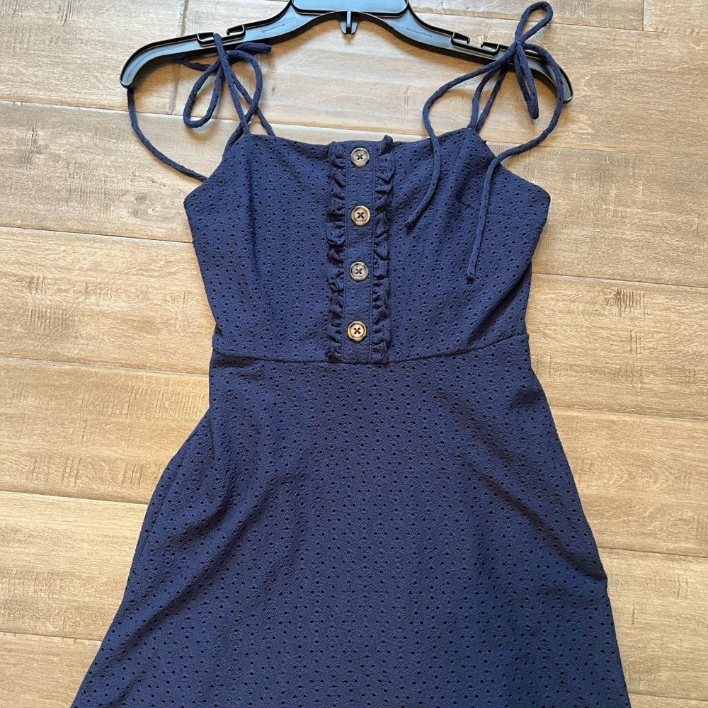 Speechless Blue Spaghetti Strap lace lined Dress Women's Size M          HH